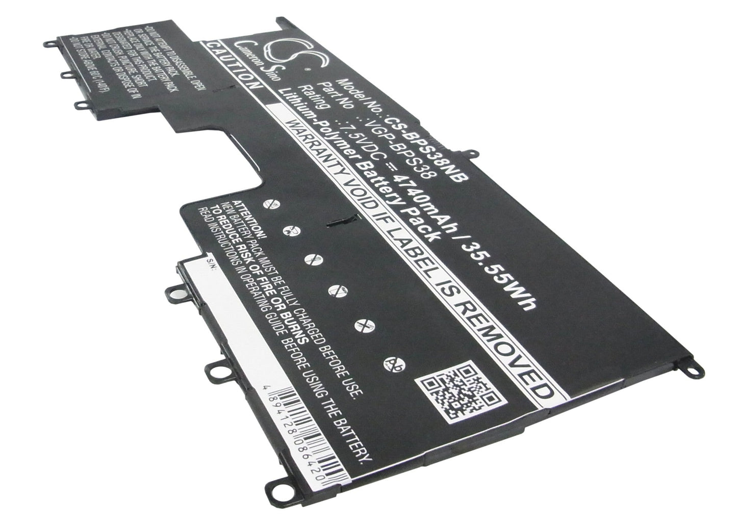 Replacement Battery for Sony  P11226SCBI – Notebook, Laptop – 4740mAh / 35.55Wh / 7.5V