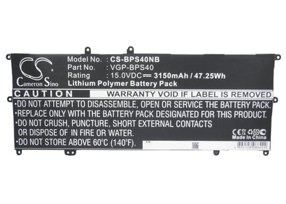 Replacement Battery for Sony  SVF14N – Notebook, Laptop – 3150mAh / 47.25Wh / 15.0V