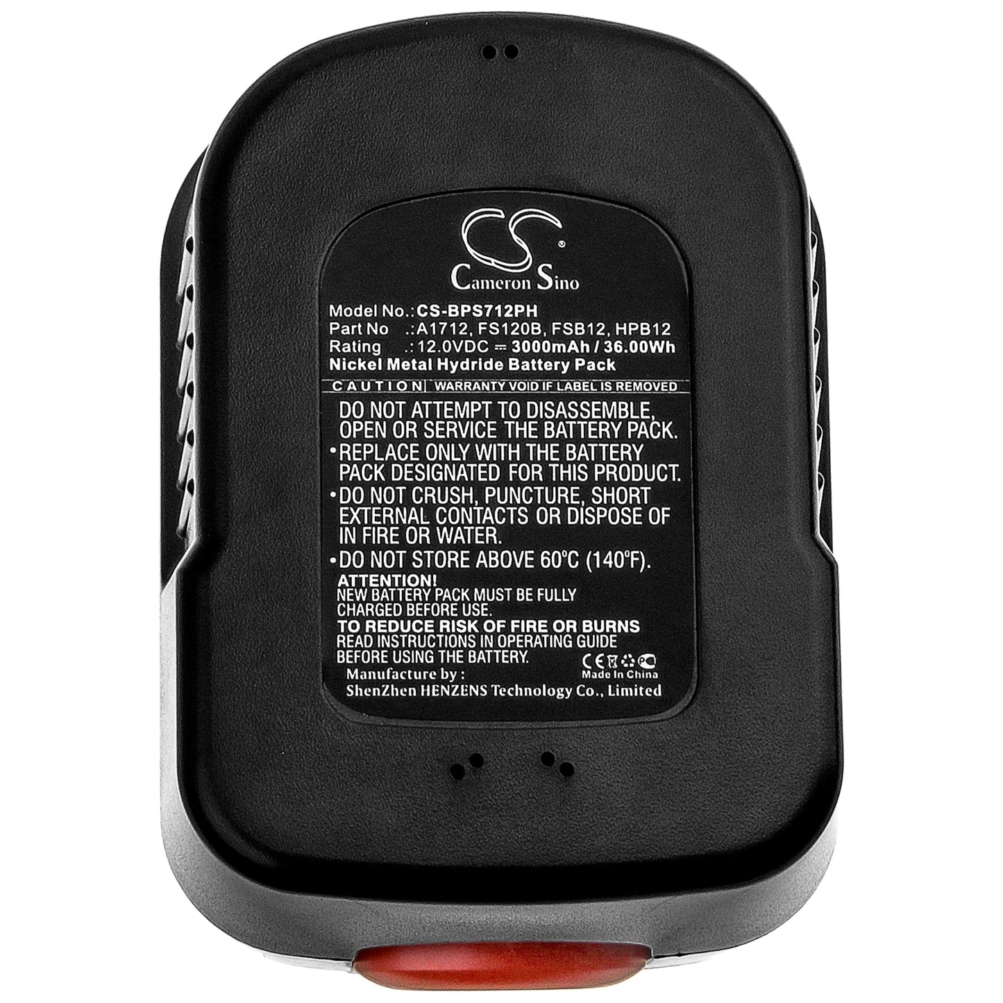 Replacement Battery for Black & Decker  BD12PSK – Power Tools – 3000mAh / 36.00Wh / 12.0V