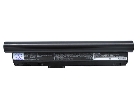 Replacement Battery for Sony VAIO VGN-TZ121 – Notebook, Laptop – 6600mAh / 11.1V