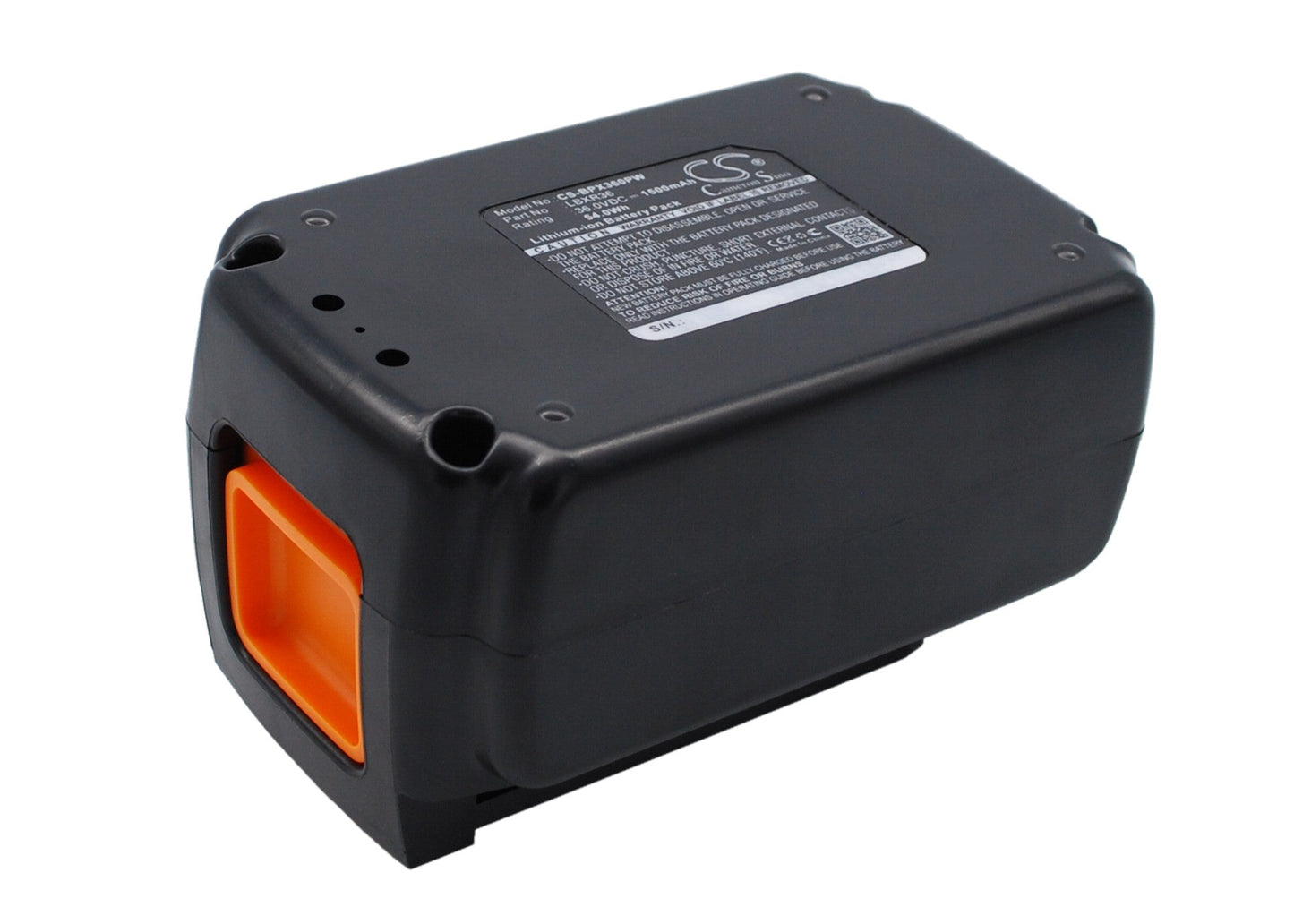 Replacement Battery for Black & Decker  40V MAX 12 in Cordless Chainsa – Power Tools – 1500mAh / 54.00Wh / 36.0V