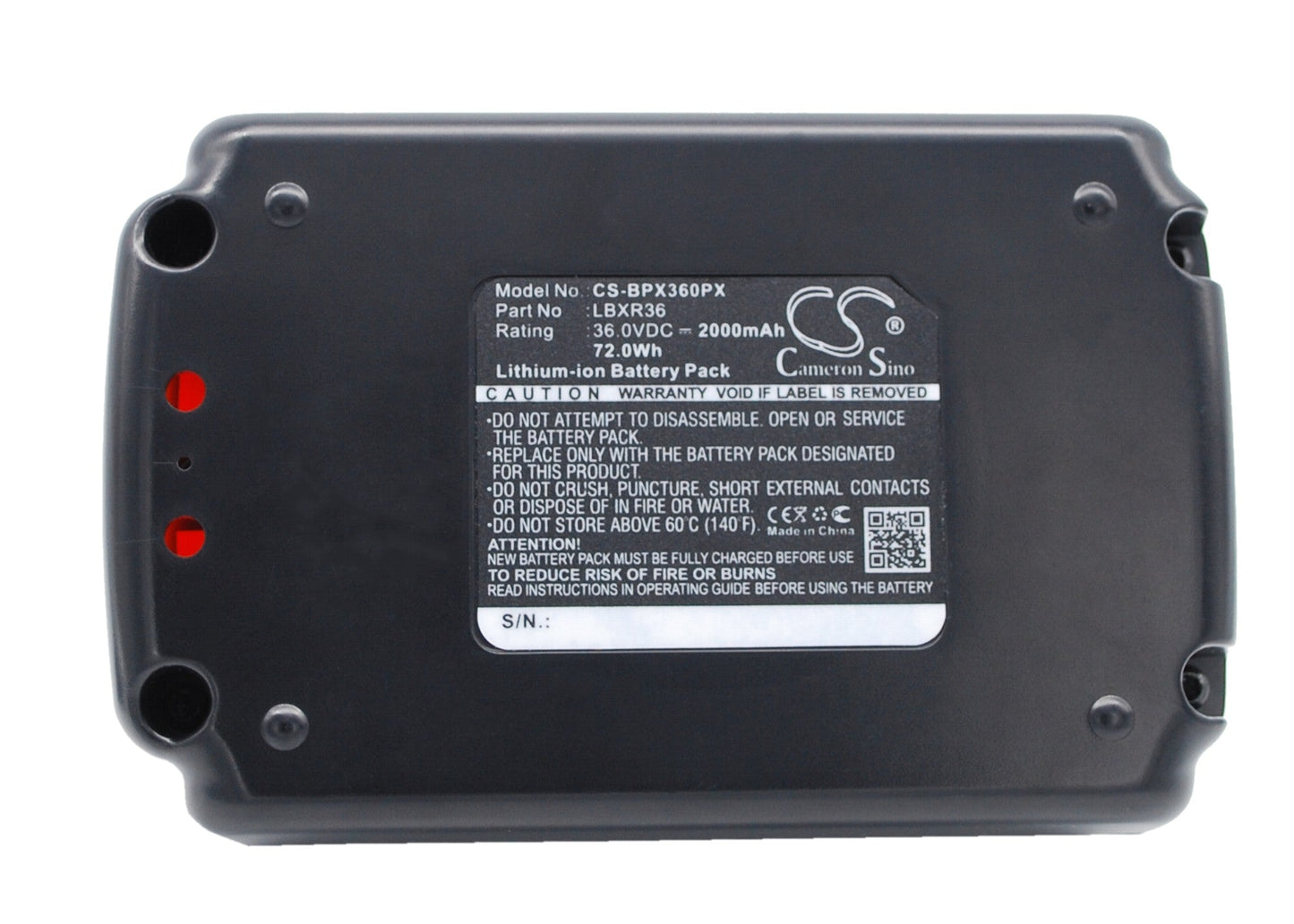 Replacement Battery for Black & Decker  40V MAX 12 in Cordless Chainsa – Power Tools – 2000mAh / 72.00Wh / 36.0V