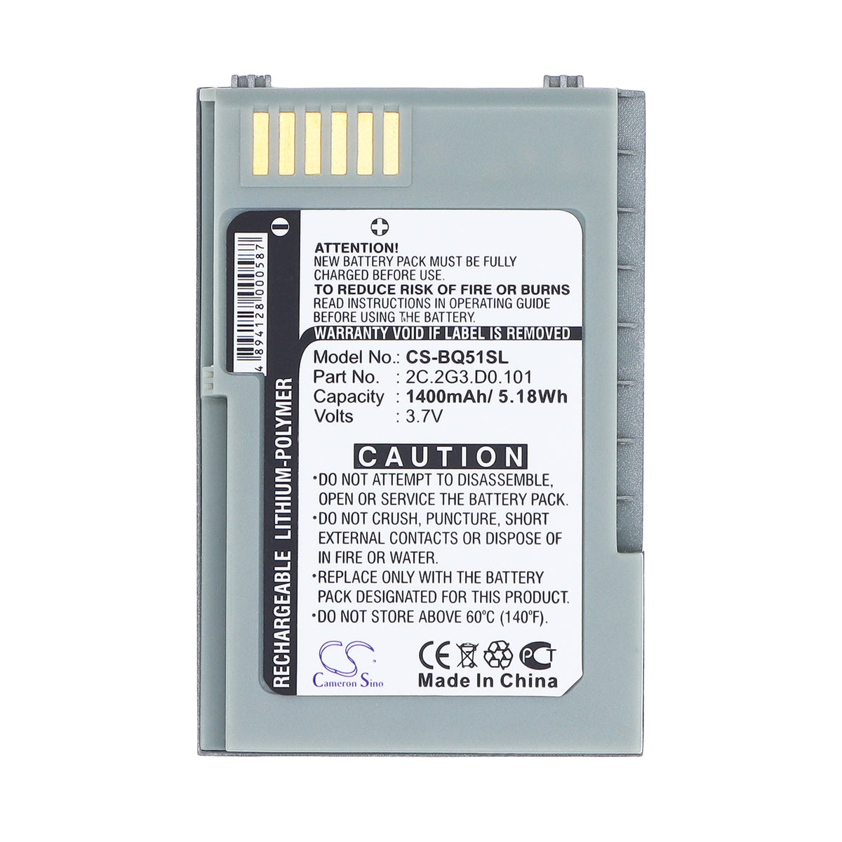 Replacement Battery for BenQ | BenQ-Siemens P51 – Mobile, SmartPhone – 1400mAh / 3.7V