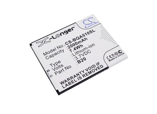 Replacement Battery for BQ Aquaris 5.0 HD – Mobile, SmartPhone – 2000mAh / 3.7V
