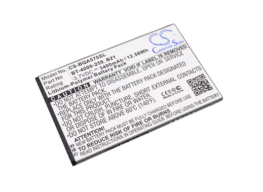 Replacement Battery for BQ Aquaris 5.7 – Mobile, SmartPhone – 3400mAh / 3.7V