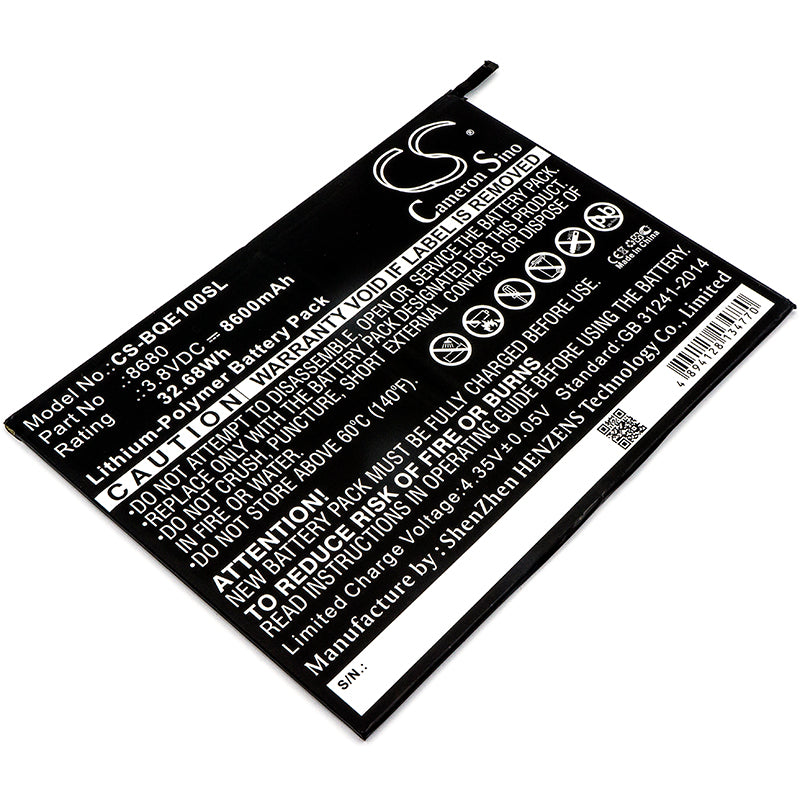 Replacement Battery for BQ E10 – Tablet – 8600mAh / 3.8V - image 1