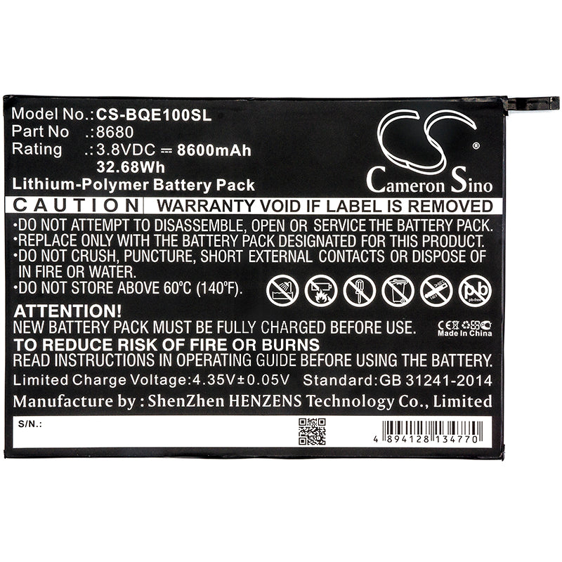 Replacement Battery for BQ E10 – Tablet – 8600mAh / 3.8V - image 3