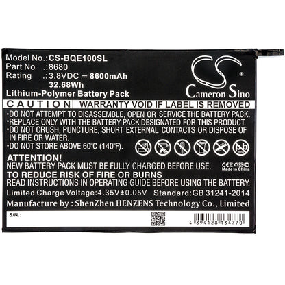 Replacement Battery for BQ E10 – Tablet – 8600mAh / 3.8V - image 3