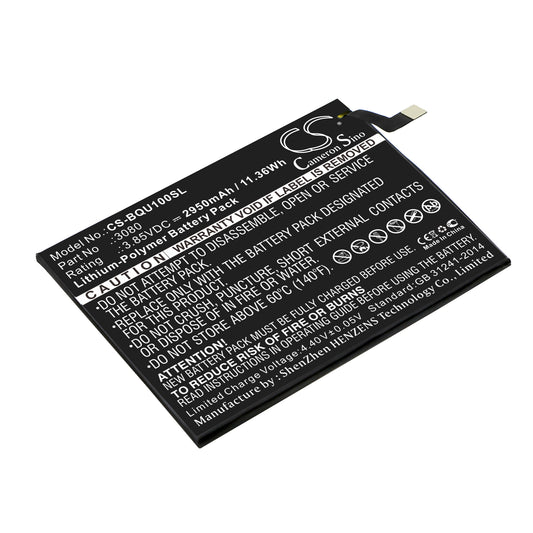 Replacement Battery for BQ U Plus – Mobile, SmartPhone – 2950mAh / 3.85V