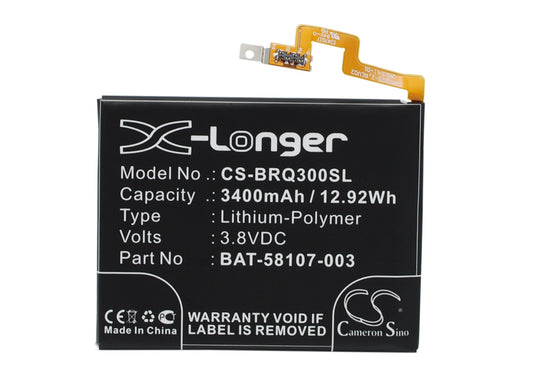 Replacement Battery for BlackBerry Q30 – Mobile, SmartPhone – 3400mAh / 3.8V