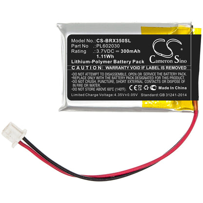 Replacement Battery for BlueParrott  VXI B350-XT – Wireless Headset – 300mAh / 1.11Wh / 3.7V