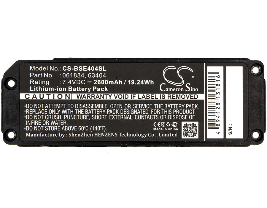 Replacement Battery for Bose  413295 – 2600mAh / 19.24Wh