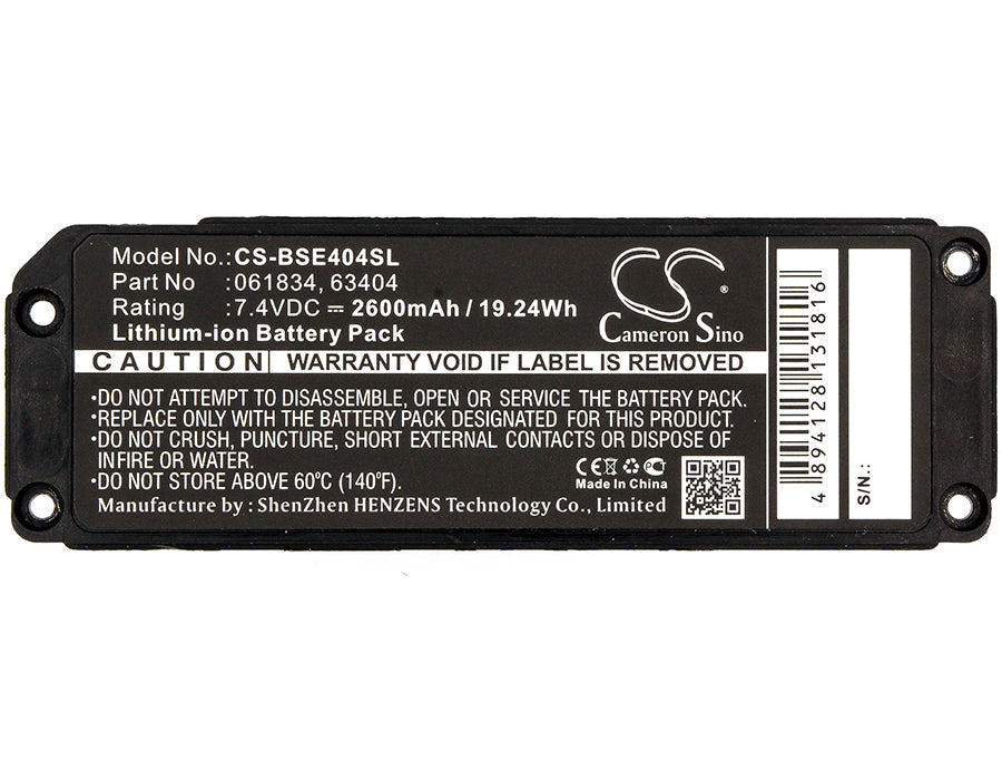 Replacement Battery for Bose  413295 – Speaker – 2600mAh / 19.24Wh / 7.4V