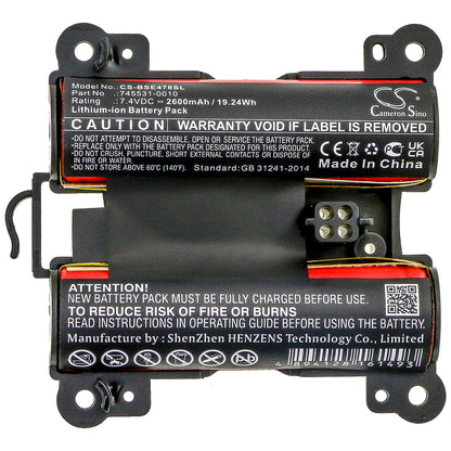 Replacement Battery for BOSE  071478 – 2600mAh / 19.24Wh
