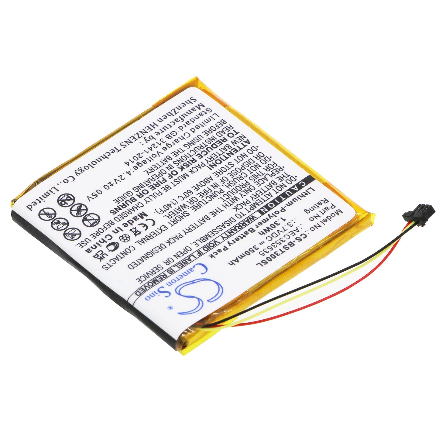 Replacement Battery for Beats  Solo 2.0 – Wireless Headset – 350mAh / 1.30Wh / 3.7V