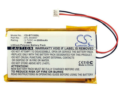 Replacement Battery for Globalstar  11-TR151-LIB-TN1 – GPS, Navigator – 2000mAh / 7.40Wh / 3.7V