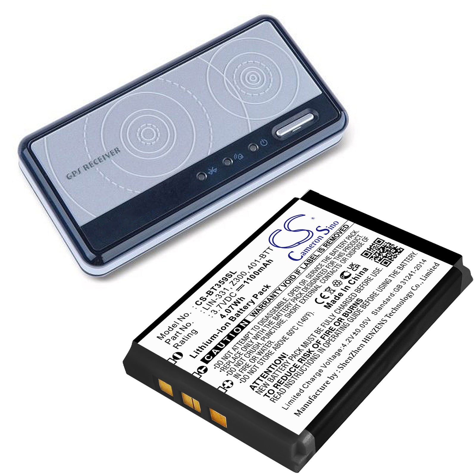 Replacement Battery for Haicom | Globalsat HI-401BT – GPS, Navigator – 1100mAh / 3.7V - image 4