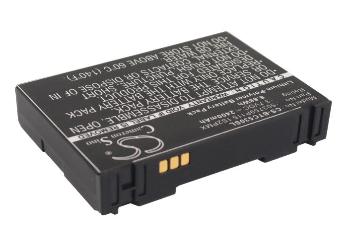 Replacement Battery for Blaupunkt  Lucca 5.3 – GPS, Navigator – 2400mAh/8.88Wh / 3.7V