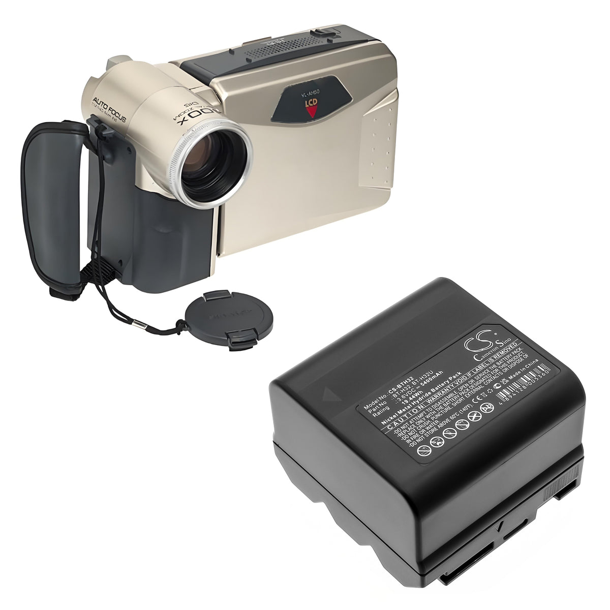 Replacement Battery for Sharp VL-AH50S – Camera – 5400mAh / 3.6V