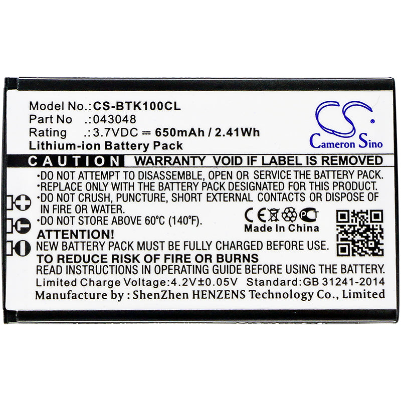 Replacement Battery for BT Elements 1K – Cordless Phone – 650mAh / 3.7V