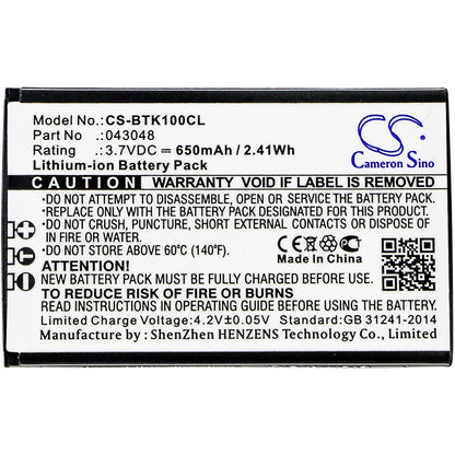 Replacement Battery for BT Elements 1K – Cordless Phone – 650mAh / 3.7V