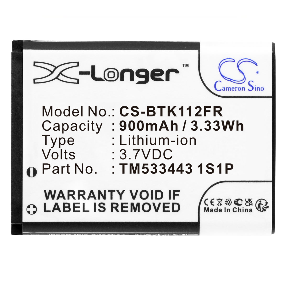 Replacement Battery for Blaupunkt | Flextone | Callstel BT Drive Free 111 – Car Speaker – 900mAh / 3.7V