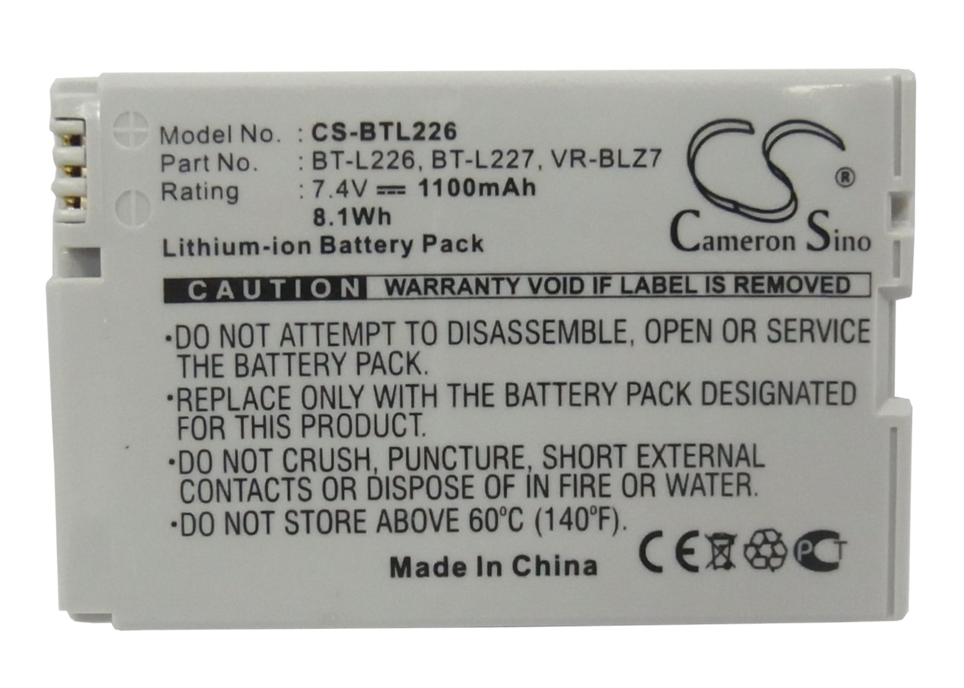 Replacement Battery for Sharp VL-Z5 – Camera – 1100mAh / 7.4V - image 5