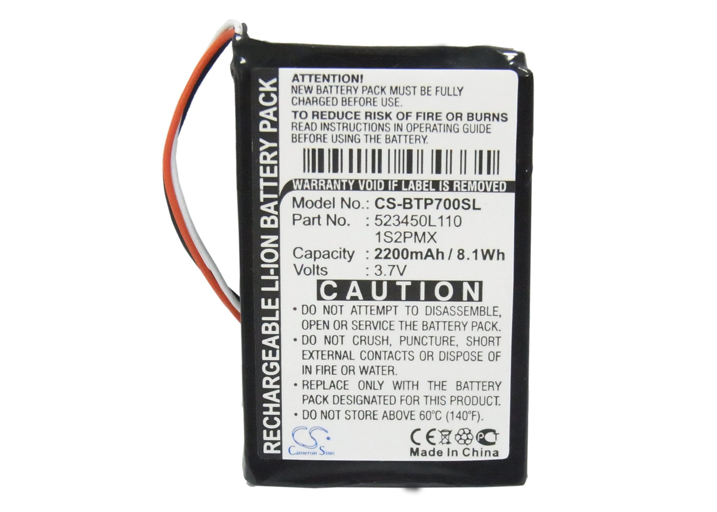 Replacement Battery for Blaupunkt  TravelPilot 500 – GPS, Navigator – 2200mAh / 3.7V
