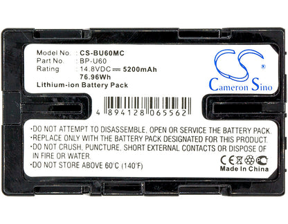 Replacement Battery for Sony  HD422 – Camera – 5200mAh / 76.96Wh / 14.8V