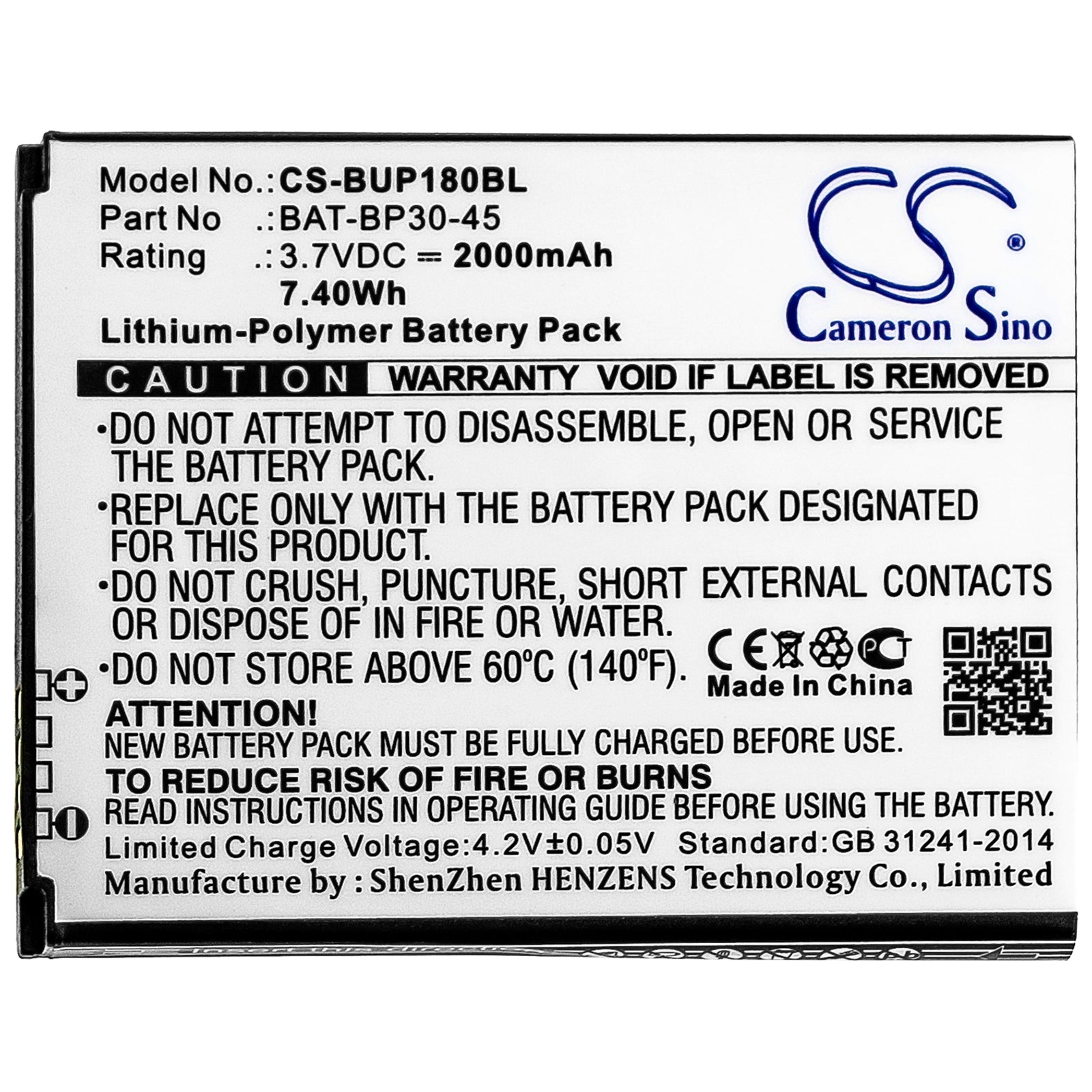 Replacement Battery for BlueBird BP30 – Barcode Scanner – 2000mAh / 3.7V - image 3