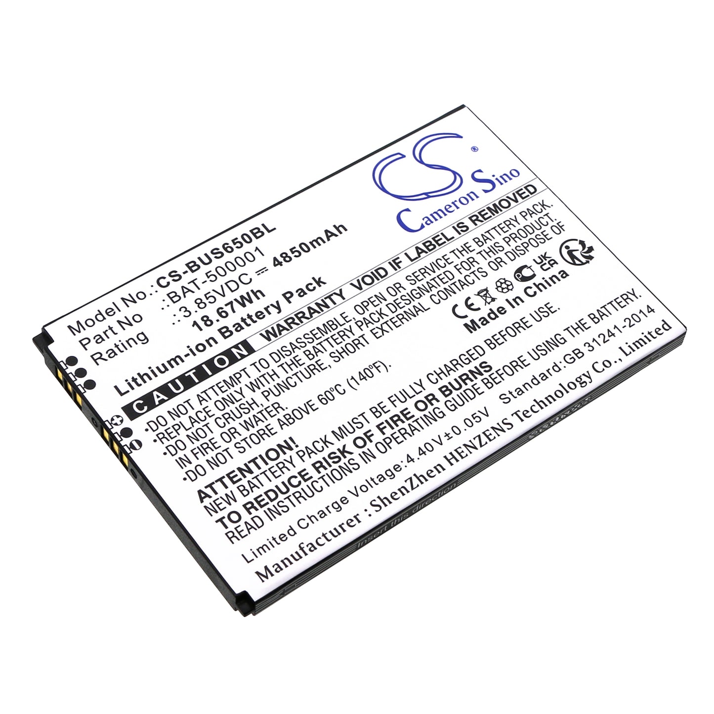 Replacement Battery for BlueBird Pidion SF6510 – Barcode Scanner – 4850mAh / 3.85V - image 1