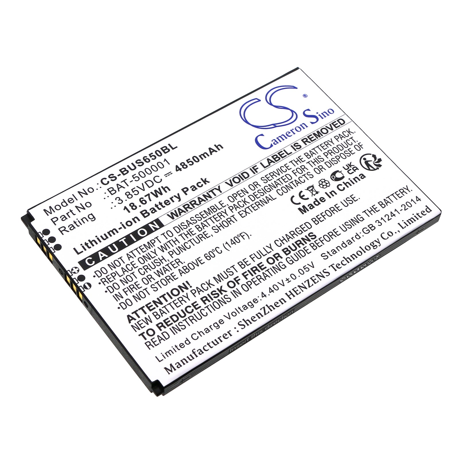 Replacement Battery for BlueBird Pidion SF6510 – Barcode Scanner – 4850mAh / 3.85V - image 1