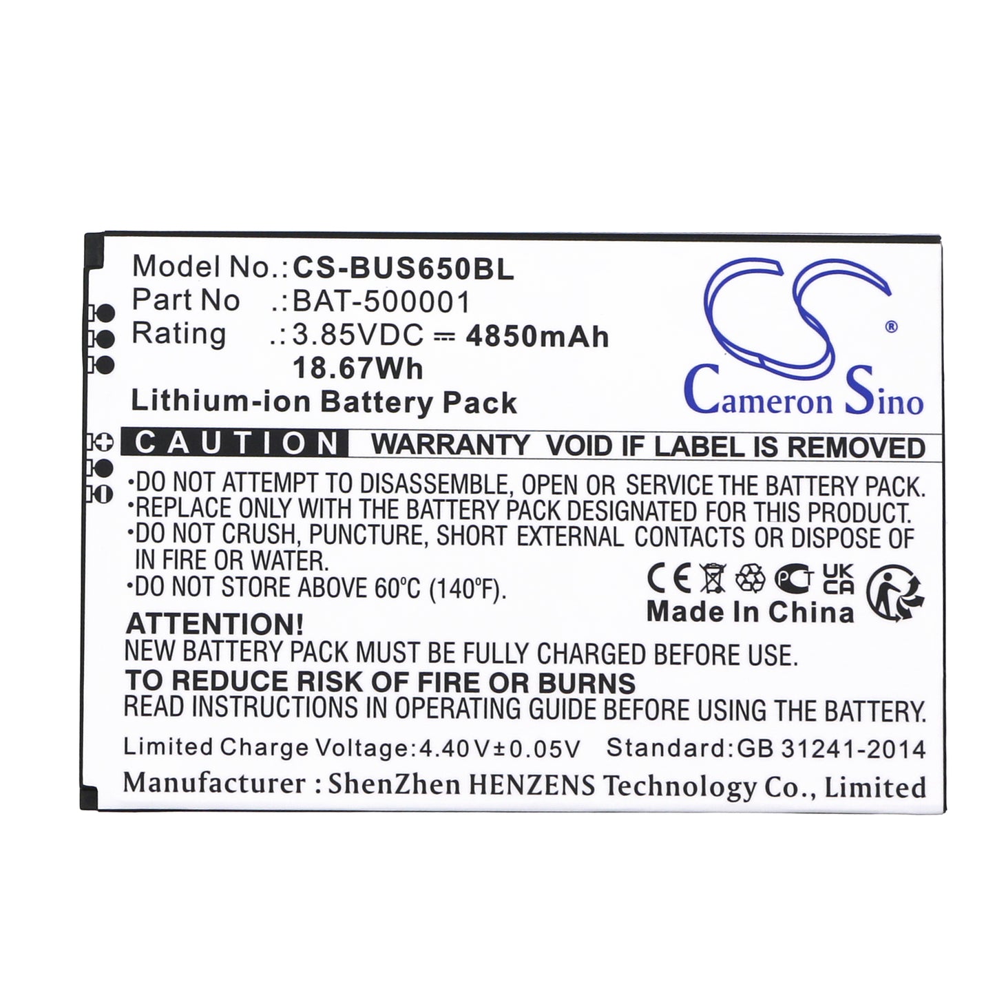 Replacement Battery for BlueBird Pidion SF6510 – Barcode Scanner – 4850mAh / 3.85V - image 3