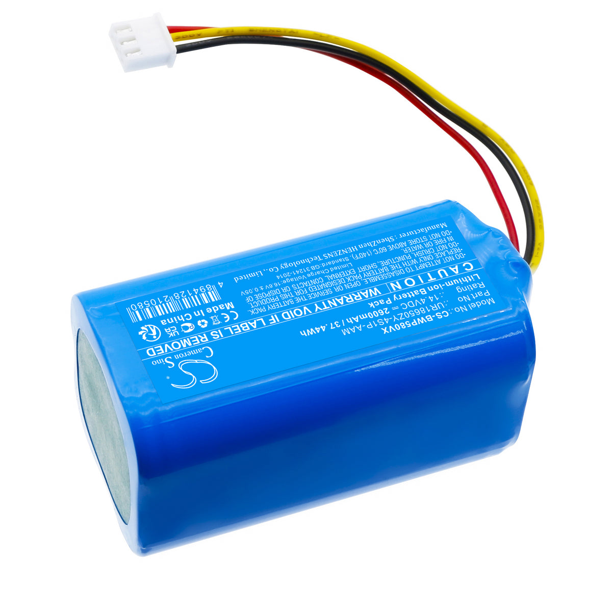 Replacement Battery for BobSweep WVP58021 – Vacuum – 2600mAh / 14.4V