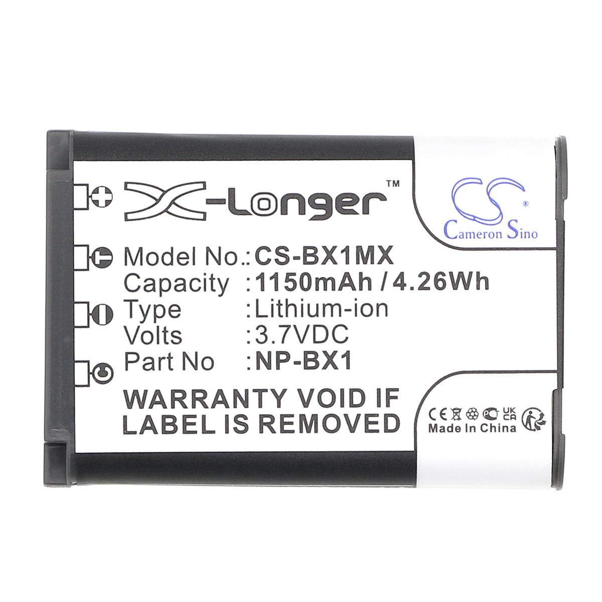 Replacement Battery for Sony CX405 Handycam – Camera – 1150mAh / 3.7V