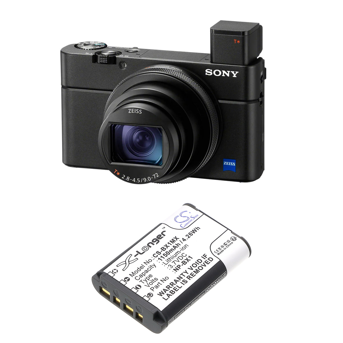 Replacement Battery for Sony CX405 Handycam – Camera – 1150mAh / 3.7V