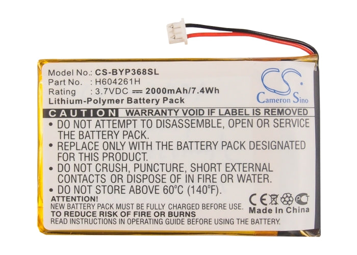 Replacement Battery for Bushnell  36-8100 – GPS, Navigator – 2000mAh/7.4Wh / 3.7V