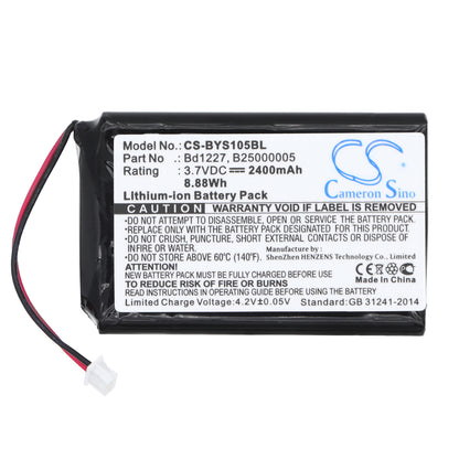 Replacement Battery for Baracoda | Ingenico RoadRunners Evolution 1D – Barcode Scanner – 2400mAh / 3.7V