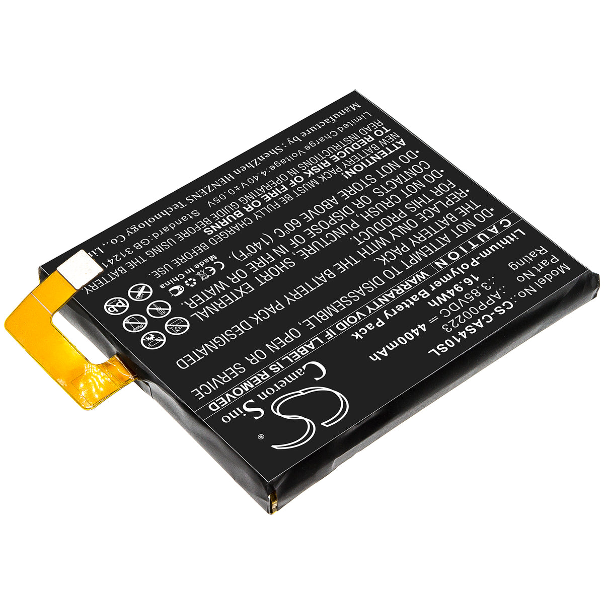 Replacement Battery for CATERPILLAR | CAT CAT S41 – Mobile, SmartPhone – 4400mAh / 3.85V