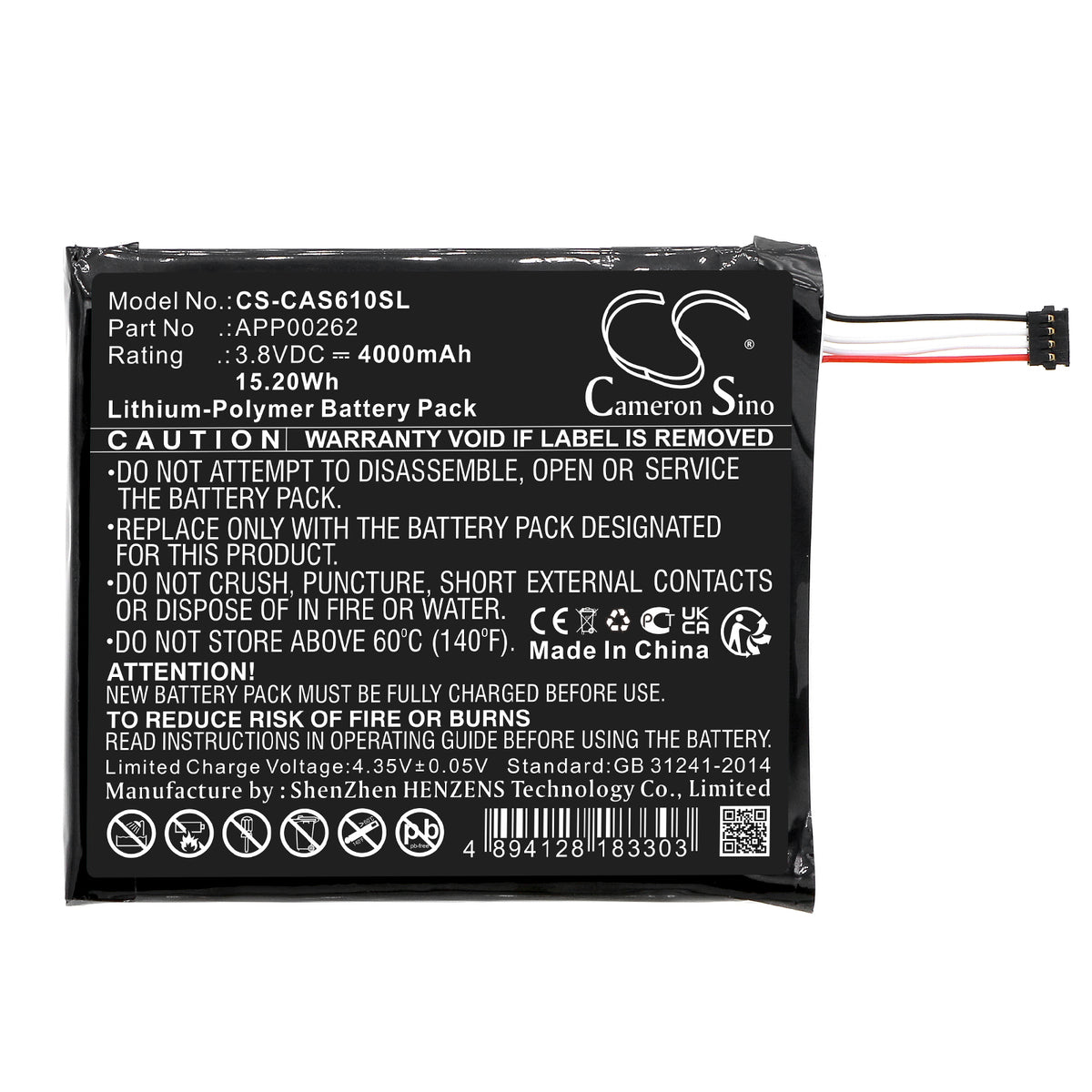 Replacement Battery for CATERPILLAR | CAT S61 – Mobile, SmartPhone – 4000mAh / 3.8V