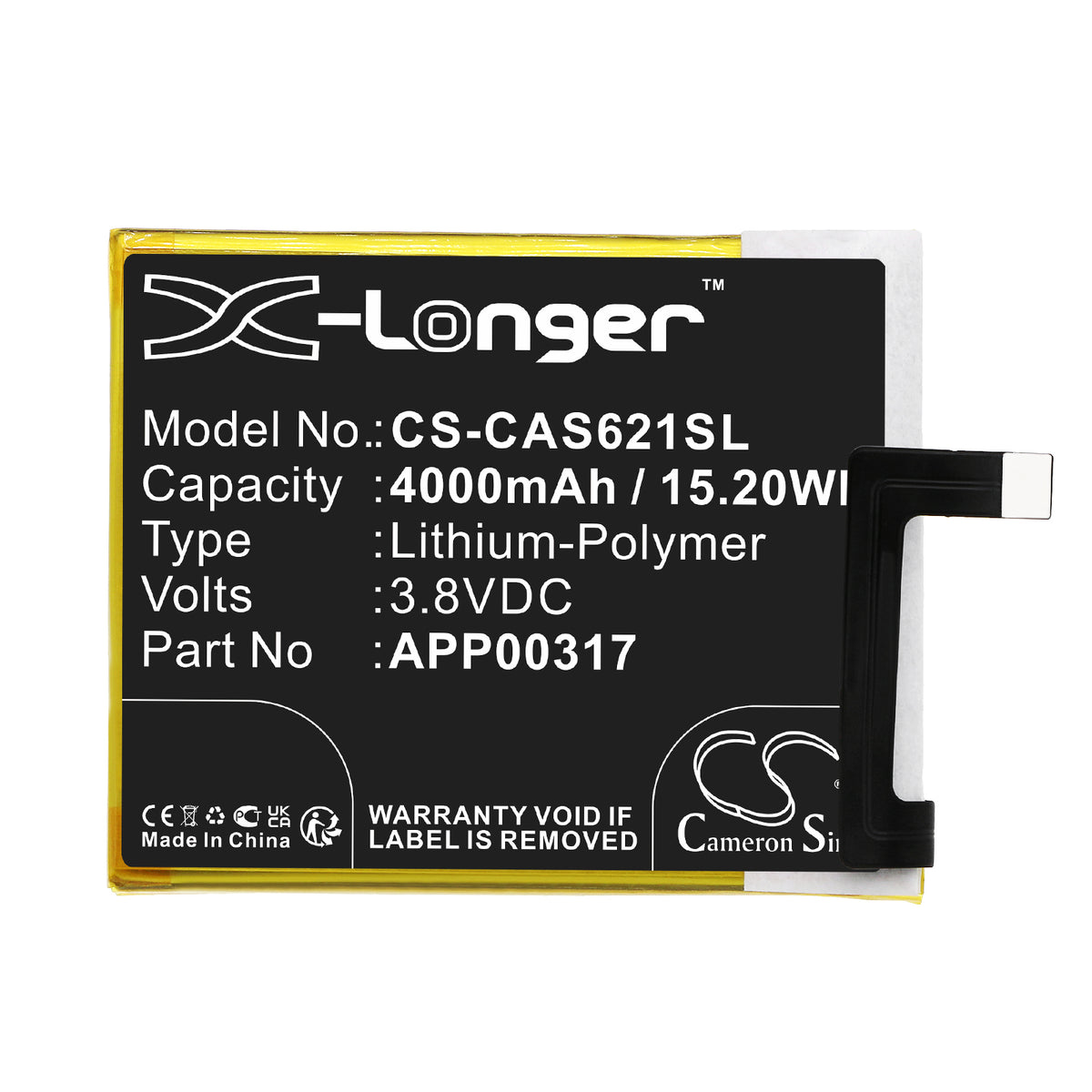 Replacement Battery for CAT | CATERPILLAR S62 Pro – Mobile, SmartPhone – 4000mAh / 3.8V