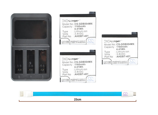 Replacement Battery for GoPro Hero 4 – Cosmetic Mirror