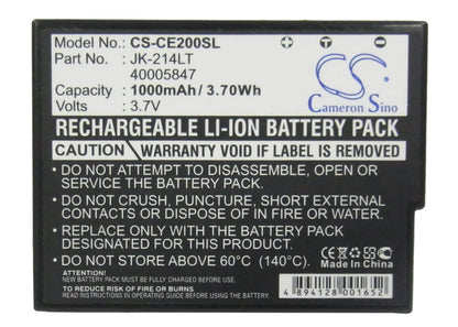 Replacement Battery for Casio | Medion Cassiopeia E-200 – PDA, Pocket PC – 1000mAh / 3.7V