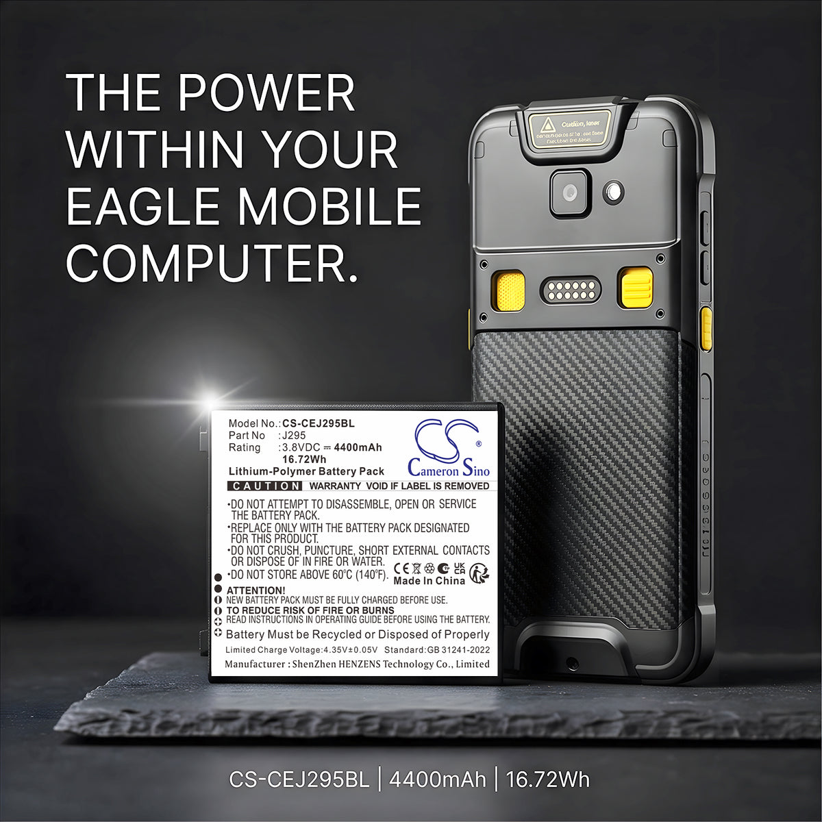 Replacement Battery for Capture CA-MTAC-4300-MB – Barcode Scanner – 4400mAh / 3.8V