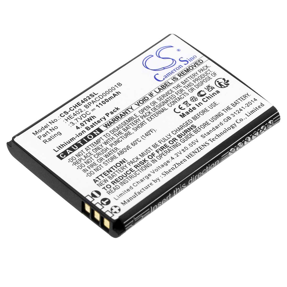Replacement Battery for AT&T | Nokia | Cingular Cingular Flex – Mobile, SmartPhone – 1100mAh / 3.7V