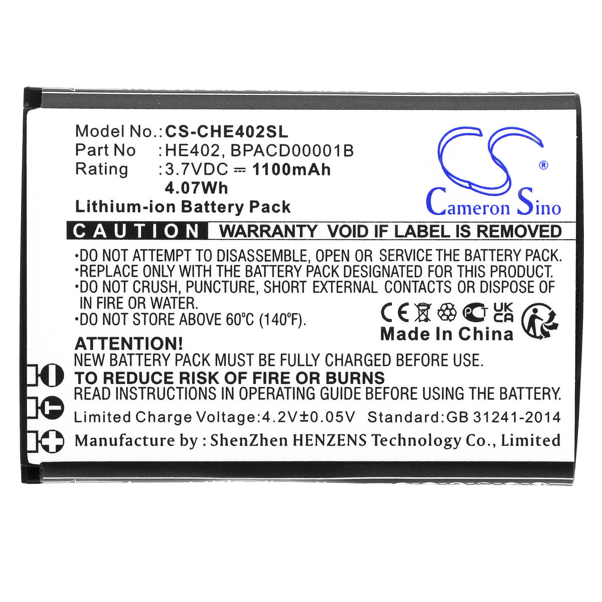 Replacement Battery for AT&T | Nokia | Cingular Cingular Flex – Mobile, SmartPhone – 1100mAh / 3.7V
