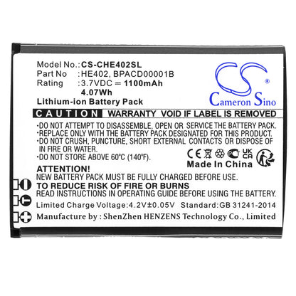 Replacement Battery for AT&T | Nokia | Cingular Cingular Flex – Mobile, SmartPhone – 1100mAh / 3.7V