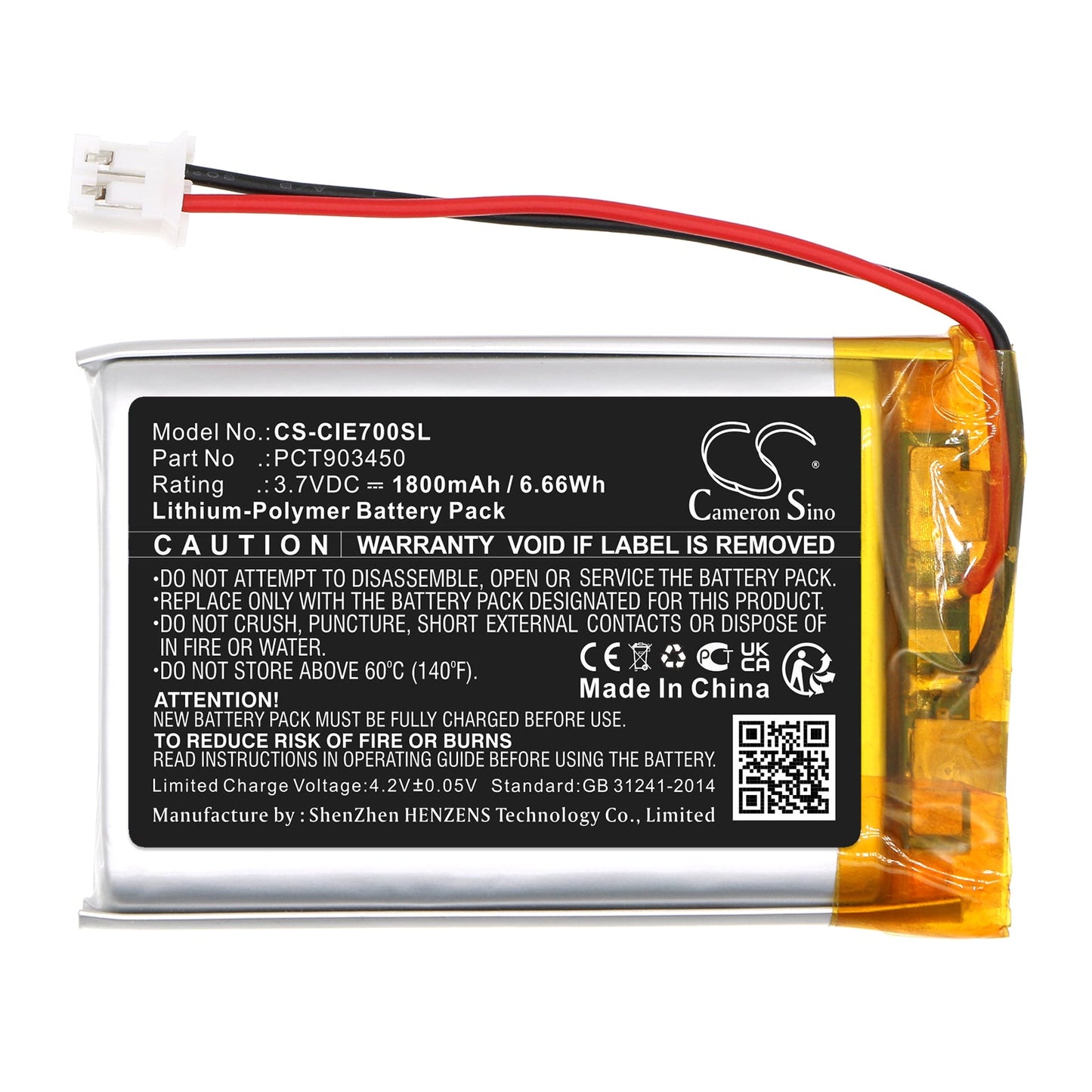 Replacement Battery for Coinsound  E7 – Wireless Headset – 1800mAh / 6.66Wh / 3.7V