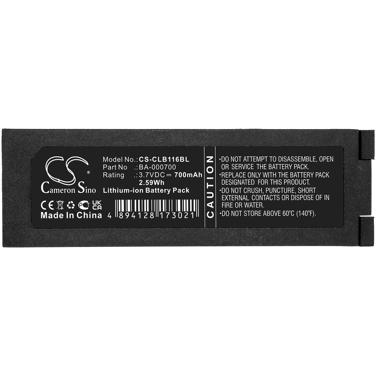 Replacement Battery for CipherLab 1166 – Barcode Scanner – 700mAh / 3.7V - image 3