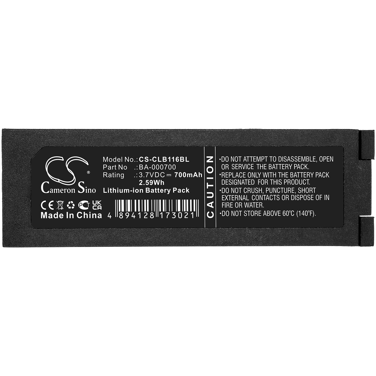 Replacement Battery for CipherLab 1166 – Barcode Scanner – 700mAh / 3.7V - image 3